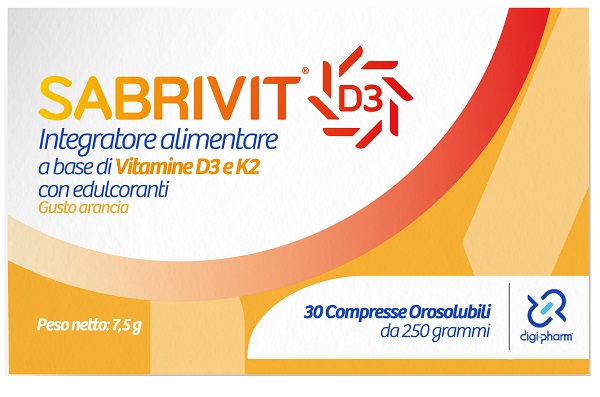 SABRIVIT D3 30 COMPRESSE OROSOLUBILI GUSTO ARANCIA - Farmacia Artemisia di Montecuollo Dott. Angelo snc