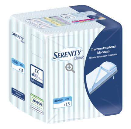 TRAVERSA SERENITY CLASSIC SUPER 40X60 CM 30 PEZZI - Farmacia Artemisia di Montecuollo Dott. Angelo snc
