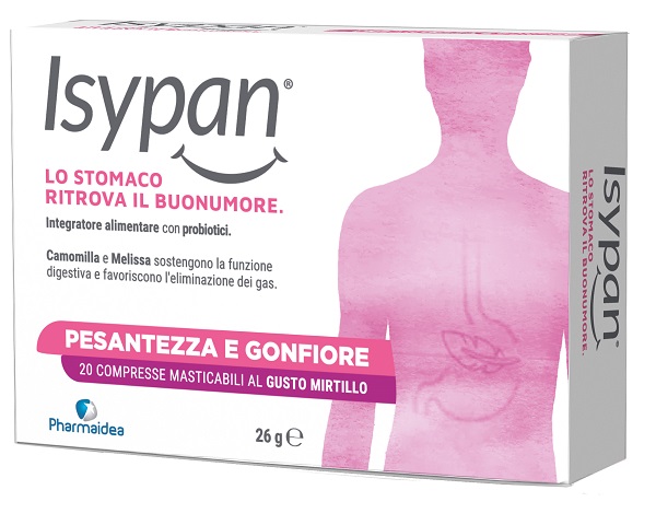 ISYPAN PESANTEZZA GONFIORE 20 COMPRESSE MASTICABILI - Farmacia Artemisia di Montecuollo Dott. Angelo snc