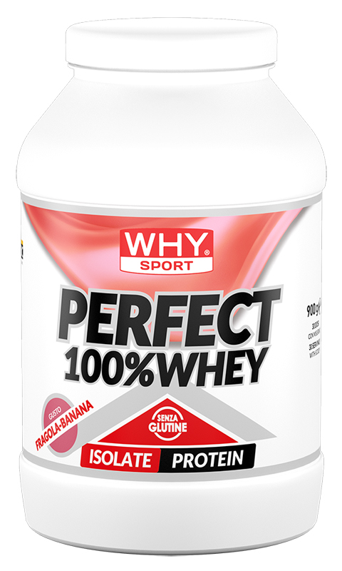 WHYSPORT PERFECT 100% WHEY FRAGOLA/BANANA 900 G - Farmacia Artemisia di Montecuollo Dott. Angelo snc