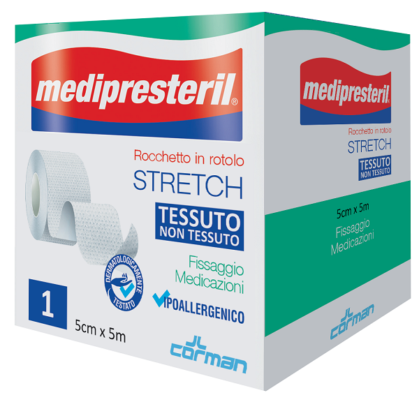 MEDIPRESTERIL ROCCHETTO ROTOLO STRETCH TESSUTO NON TESSUTO 5 CM X 500 CM - Farmacia Artemisia di Montecuollo Dott. Angelo snc