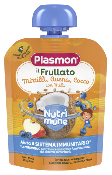 PLASMON NUTRI-MUNE MIRTILLO/AVENA/COCCO CON MELA 85 G - Farmacia Artemisia di Montecuollo Dott. Angelo snc