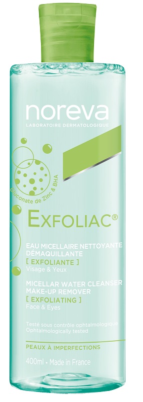 EXFOLIAC ACQUA MICELLARE DETERGENTE STRUCCANTE ESFOLIANTE 400 ML - Farmacia Artemisia di Montecuollo Dott. Angelo snc