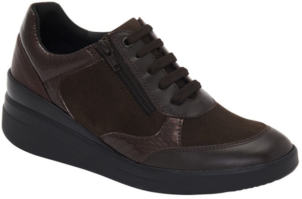 CALZATURA EMMA LACES SUEDE+LEATHER WOMAN DK BROWN PELLE SCAMOSCIATA + PELLE 37 - Farmacia Artemisia di Montecuollo Dott. Angelo snc