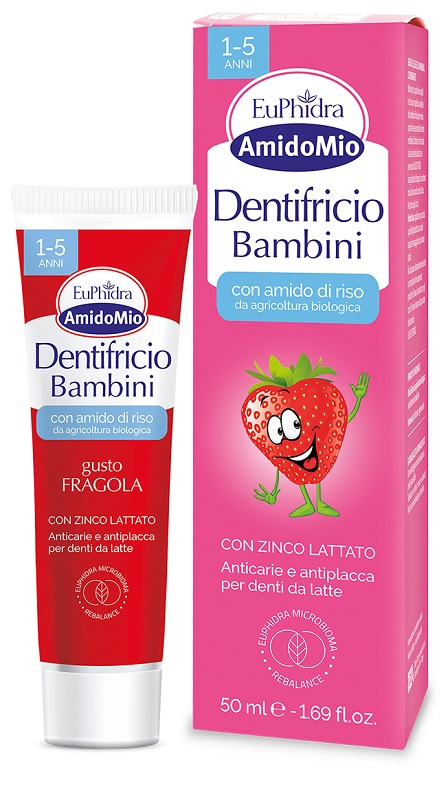 EUPHIDRA AMIDOMIO DENTIFRICIO FRAGOLA 1-5 ANNI 50 ML - Farmacia Artemisia di Montecuollo Dott. Angelo snc