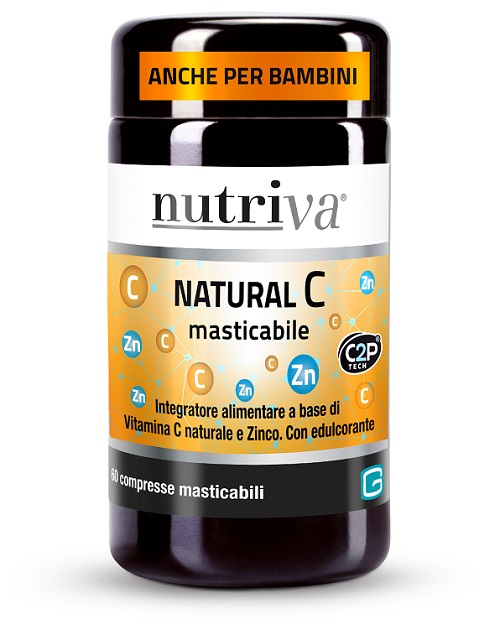 NUTRIVA NATURAL C 60 COMPRESSE MASTICABILI - Farmacia Artemisia di Montecuollo Dott. Angelo snc