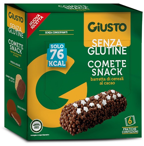 GIUSTO SENZA GLUTINE COMETE SNACK 6 CONFEZIONI DA 20 G - Farmacia Artemisia di Montecuollo Dott. Angelo snc