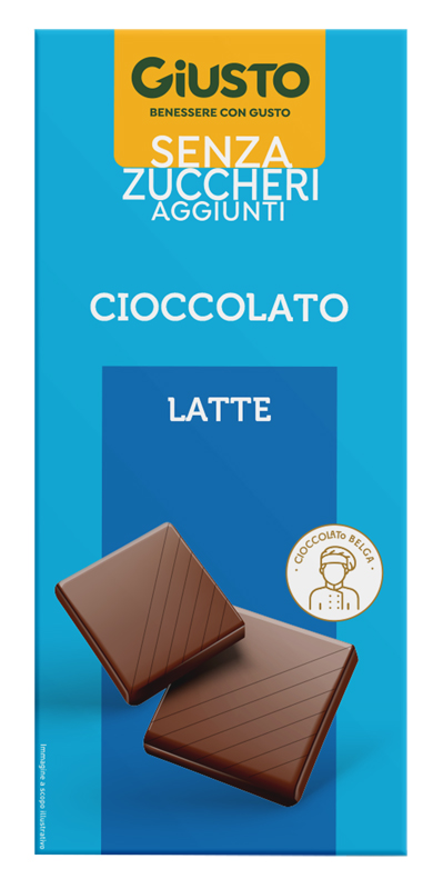 GIUSTO SENZA ZUCCHERO TAVOLETTA CIOCCOLATO LATTE 85 G - Farmacia Artemisia di Montecuollo Dott. Angelo snc
