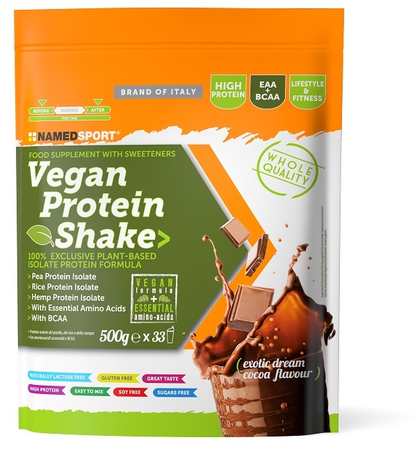 VEGAN PROTEIN SHAKE EXOTIC DREAM COCOA 500 G - Farmacia Artemisia di Montecuollo Dott. Angelo snc