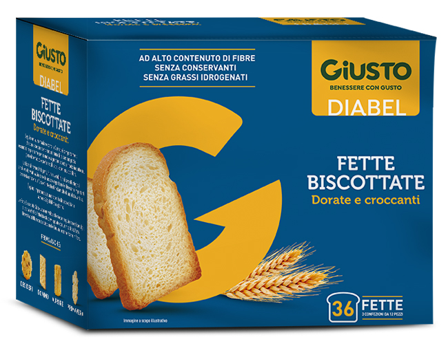 GIUSTO DIABEL FETTE BISCOTTATE 300 G - Farmacia Artemisia di Montecuollo Dott. Angelo snc