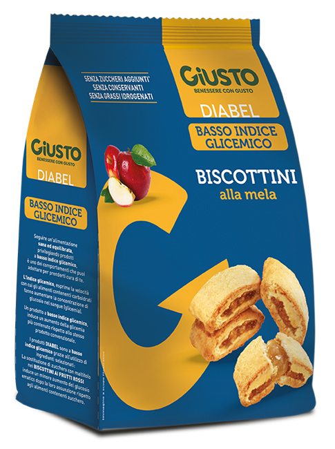 GIUSTO DIABEL BISCOTTINI MELA 250 G - Farmacia Artemisia di Montecuollo Dott. Angelo snc
