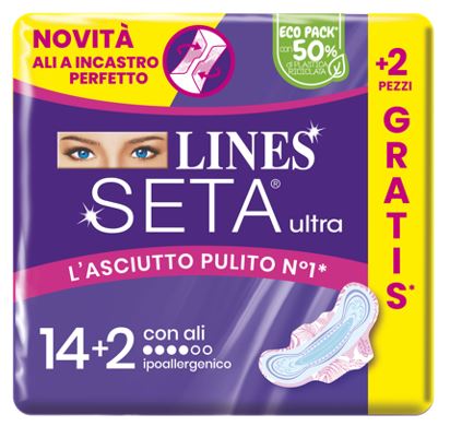 LINES SETA ULTRA ASSORBENTI ALI CP 14+2 PEZZI - Farmacia Artemisia di Montecuollo Dott. Angelo snc