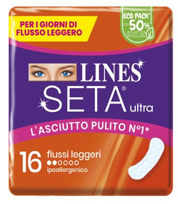 LINES SETA ULTRA ASSORBENTI LEGGERO CP 16 PEZZI - Farmacia Artemisia di Montecuollo Dott. Angelo snc