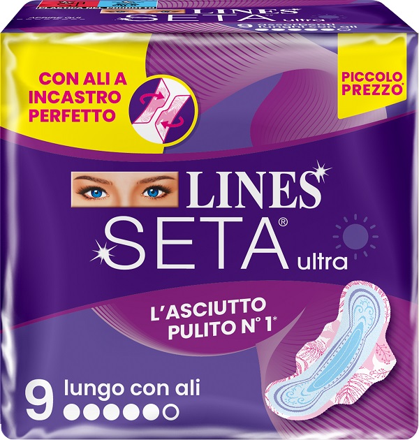 LINES SETA ULTRA ASSORBENTI LUNGO ALI DWCT 9 PEZZI - Farmacia Artemisia di Montecuollo Dott. Angelo snc