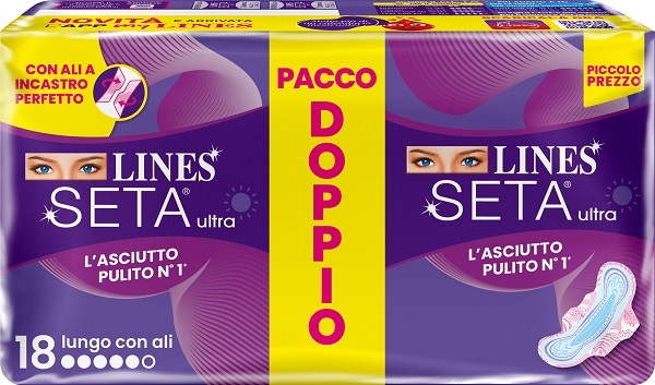 LINES SETA ULTRA ASSORBENTI LUNGO VP DWCT 18 PEZZI - Farmacia Artemisia di Montecuollo Dott. Angelo snc