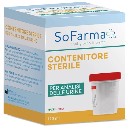 CONTENITORE URINA IN POLIPROPILENE DA 120 ML SOFARMAPIU' - Farmacia Artemisia di Montecuollo Dott. Angelo snc