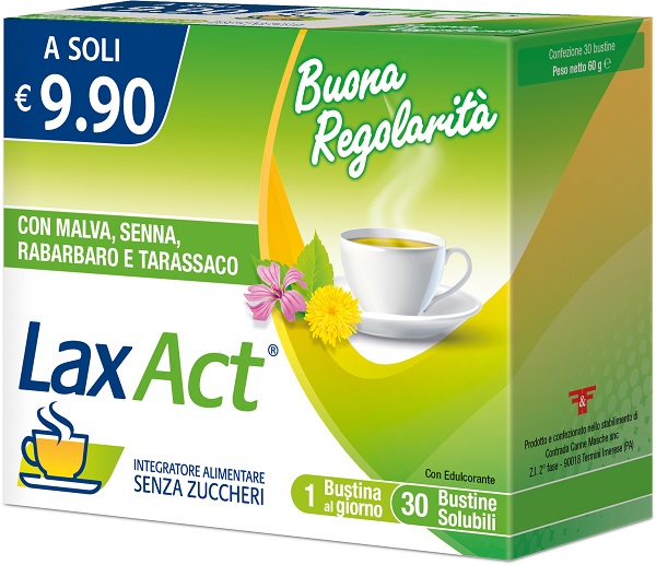 LAX ACT 30 BUSTINE SOLUBILI SENZA ZUCCHERI - Farmacia Artemisia di Montecuollo Dott. Angelo snc