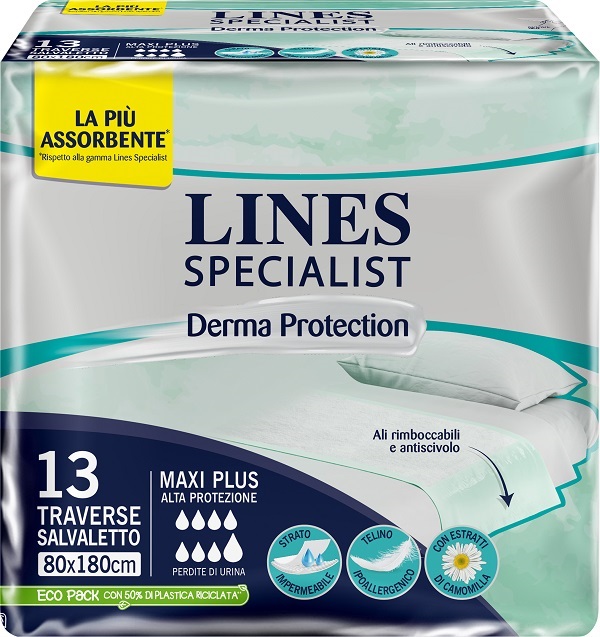 TRAVERSA PER INCONTINENZA LINES SPECIALIST DERM AP 80X180 13 PEZZI - Farmacia Artemisia di Montecuollo Dott. Angelo snc