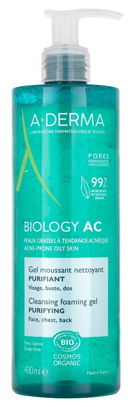 ADERMA BIOLOGY AC GEL DETERGENTE SCHIUMOGENO PURIFICANTE 400 ML - Farmacia Artemisia di Montecuollo Dott. Angelo snc