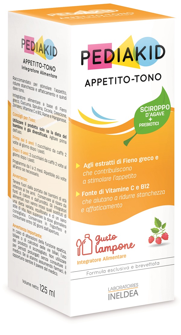 PEDIAKID APPETITO E TONO SCIROPPO 125 ML - Farmacia Artemisia di Montecuollo Dott. Angelo snc