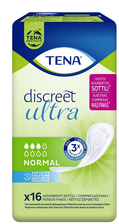 PANNOLONE SAGOMATO TENA DISCREET ULTRA NORMAL 16 PEZZI - Farmacia Artemisia di Montecuollo Dott. Angelo snc