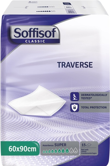 TRAVERSA PER INCONTINENZA SOFFISOF CLASSIC 8 GOCCE 60 X 90 15 PEZZI - Farmacia Artemisia di Montecuollo Dott. Angelo snc