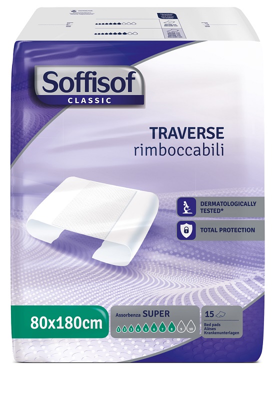 TRAVERSA PER INCONTINENZA SOFFISOF CLASSIC 8 GOCCE 80 X 180 15 PEZZI - Farmacia Artemisia di Montecuollo Dott. Angelo snc