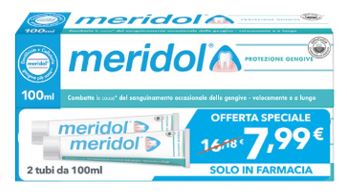 MERIDOL DENTIFRICIO PROTEZIONE GENGIVE 2 PEZZI DA 100 ML - Farmacia Artemisia di Montecuollo Dott. Angelo snc