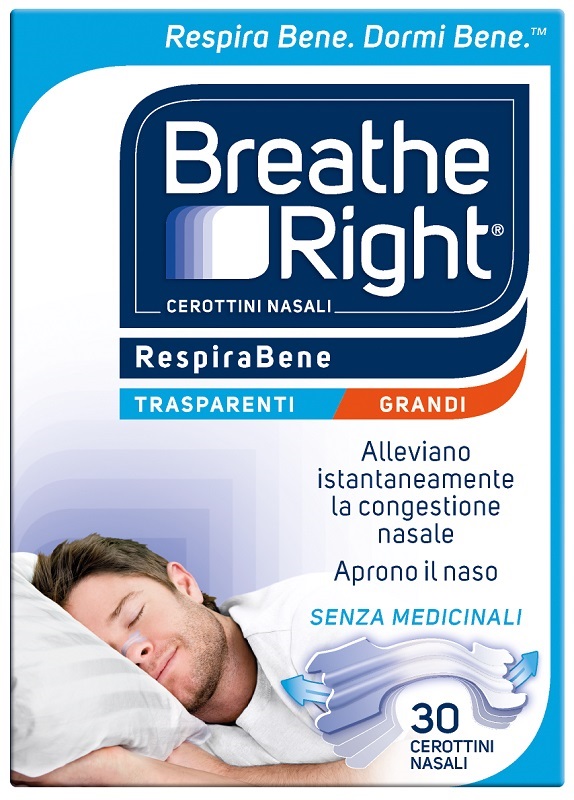 CEROTTI NASALI BREATHE RIGHT TRASPARENTI GRANDI 30 PEZZI - Farmacia Artemisia di Montecuollo Dott. Angelo snc