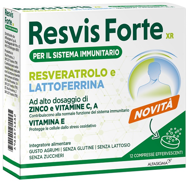 RESVIS FORTE XR 12 COMPRESSE EFFERVESCENTI - Farmacia Artemisia di Montecuollo Dott. Angelo snc