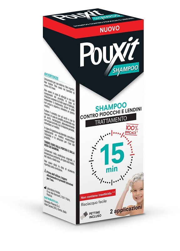 SHAMPOO CONTRO PIDOCCHI E LENDINI POUXIT TRATTAMENTO CON PETTINE INCLUSO 200 ML - Farmacia Artemisia di Montecuollo Dott. Angelo snc