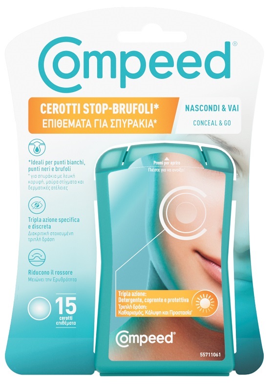 COMPEED CEROTTI STOP BRUFOLI NASCONDI & VAI 15 PEZZI - Farmacia Artemisia di Montecuollo Dott. Angelo snc