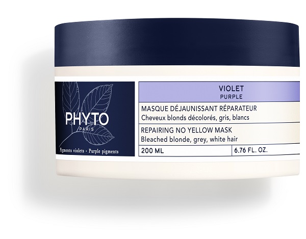 PHYTO PARIS VIOLET MASCHERA ANTI GIALLO RIPARATRICE PER CAPELLI BIONDI DECOLORATI GRIGI BIANCHI 200 ML - Farmacia Artemisia di Montecuollo Dott. Angelo snc