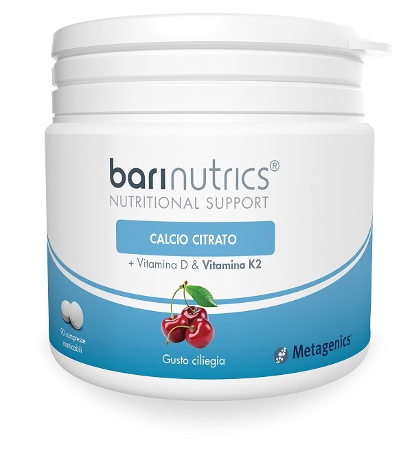BARINUTRICS CALCIO CITRATO K2 CILIEGIA 90 COMPRESSE - Farmacia Artemisia di Montecuollo Dott. Angelo snc