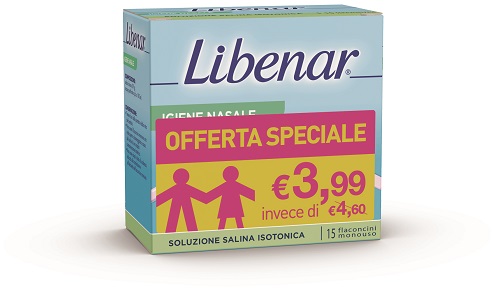 SOLUZIONE ISOTONICA LIBENAR 15 FLACONCINI DA 5 ML TAGLIO PREZZO - Farmacia Artemisia di Montecuollo Dott. Angelo snc
