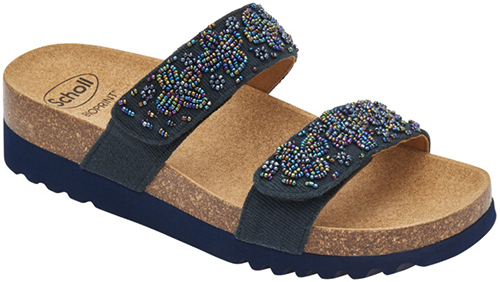ZAFIRAH CANVAS+BEADS WOMAN NAVY BLUE 37 MATERIALE TESSUTO CANVAS+PERLINE FODERA TOMAIA MICROFIBRA SOTTOPIEDE MICROFIBRA SUOLA EVA FITTING F ALTEZZA TACCO 20 COLLEZIONE SS23 - Farmacia Artemisia di Montecuollo Dott. Angelo snc