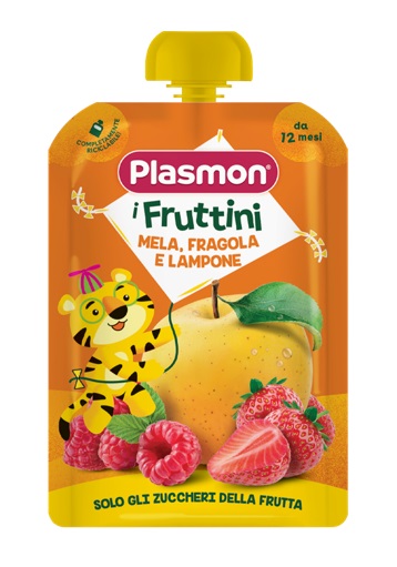 PLASMON I FRUTTINI MELA FRAGOLA E LAMPONE 130 G - Farmacia Artemisia di Montecuollo Dott. Angelo snc