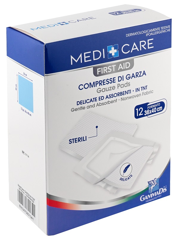 GARZA MEDICARE TNT 36X40 CM 12 PEZZI - Farmacia Artemisia di Montecuollo Dott. Angelo snc