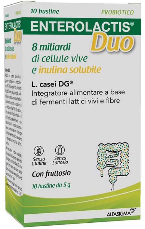 ENTEROLACTIS DUO INULINA 10 BUSTINE 5 G - Farmacia Artemisia di Montecuollo Dott. Angelo snc