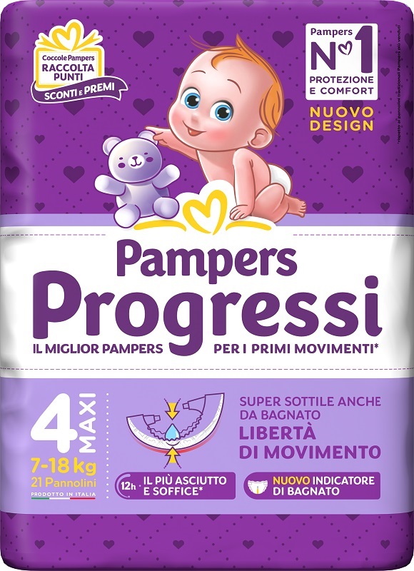 PAMPERS PROGRESSI MAXI 21 PEZZI - Farmacia Artemisia di Montecuollo Dott. Angelo snc