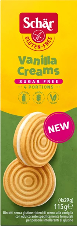SCHAR SUGAR FREE VANILLA CREAMS 115 G - Farmacia Artemisia di Montecuollo Dott. Angelo snc