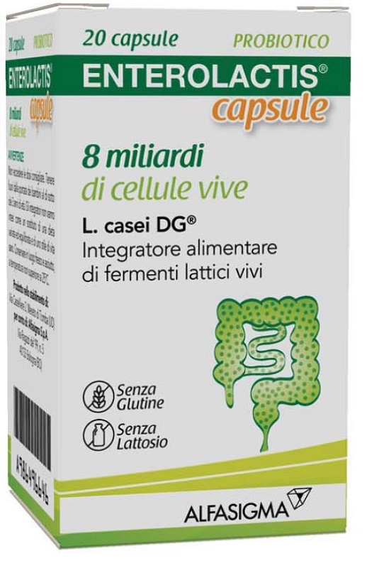 ENTEROLACTIS 20 CAPSULE 8 MILIARDI DI CELLULE VIVE - Farmacia Artemisia di Montecuollo Dott. Angelo snc