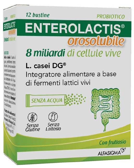 ENTEROLACTIS OROSOLUBILE 12 BUSTINE 8 MILIARDI DI CELLULE VIVE - Farmacia Artemisia di Montecuollo Dott. Angelo snc