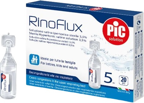RINOFLUX SOLUZIONE IPERTONICA NASALE PIC 20 FIALE 5 ML - Farmacia Artemisia di Montecuollo Dott. Angelo snc