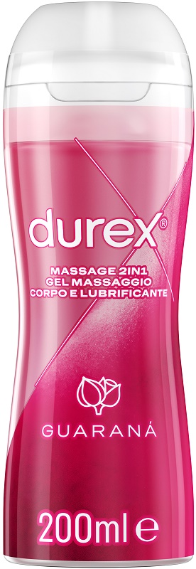 DUREX MASSAGE 2 IN 1 GEL MASSAGGIO CORPO E LUBRIFICANTE GUARANA' 200 ML - Farmacia Artemisia di Montecuollo Dott. Angelo snc