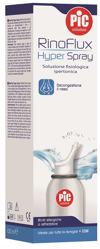 SOLUZIONE SALINA IPERTONICA SPRAY RINOFLUX HYPER PIC 100 ML - Farmacia Artemisia di Montecuollo Dott. Angelo snc