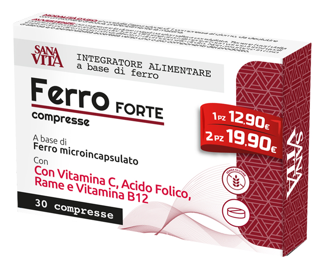 SANAVITA FERRO FORTE 30 COMPRESSE - Farmacia Artemisia di Montecuollo Dott. Angelo snc