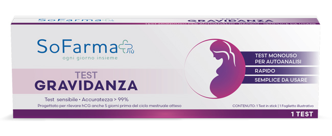 TEST AUTODIAGNOSTICO GRAVIDANZA SOFARMAPIU' - Farmacia Artemisia di Montecuollo Dott. Angelo snc