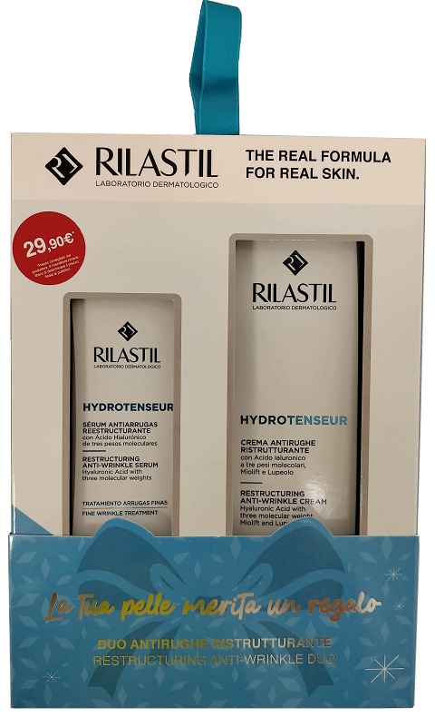 RILASTIL COFANETTO NATALE IDRATAZIONE DELICATA 1 RILASTIL AQUA SENSITIVE CREMA LEGGERA 40 ML + 1 RILASTIL AQUA SENSITIVE GEL CONTORNO OCCHI 15 ML - Farmacia Artemisia di Montecuollo Dott. Angelo snc