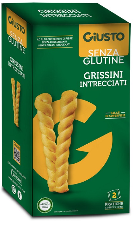 GIUSTO SENZA GLUTINE INTRECCIATI GRISSINI 150 G - Farmacia Artemisia di Montecuollo Dott. Angelo snc